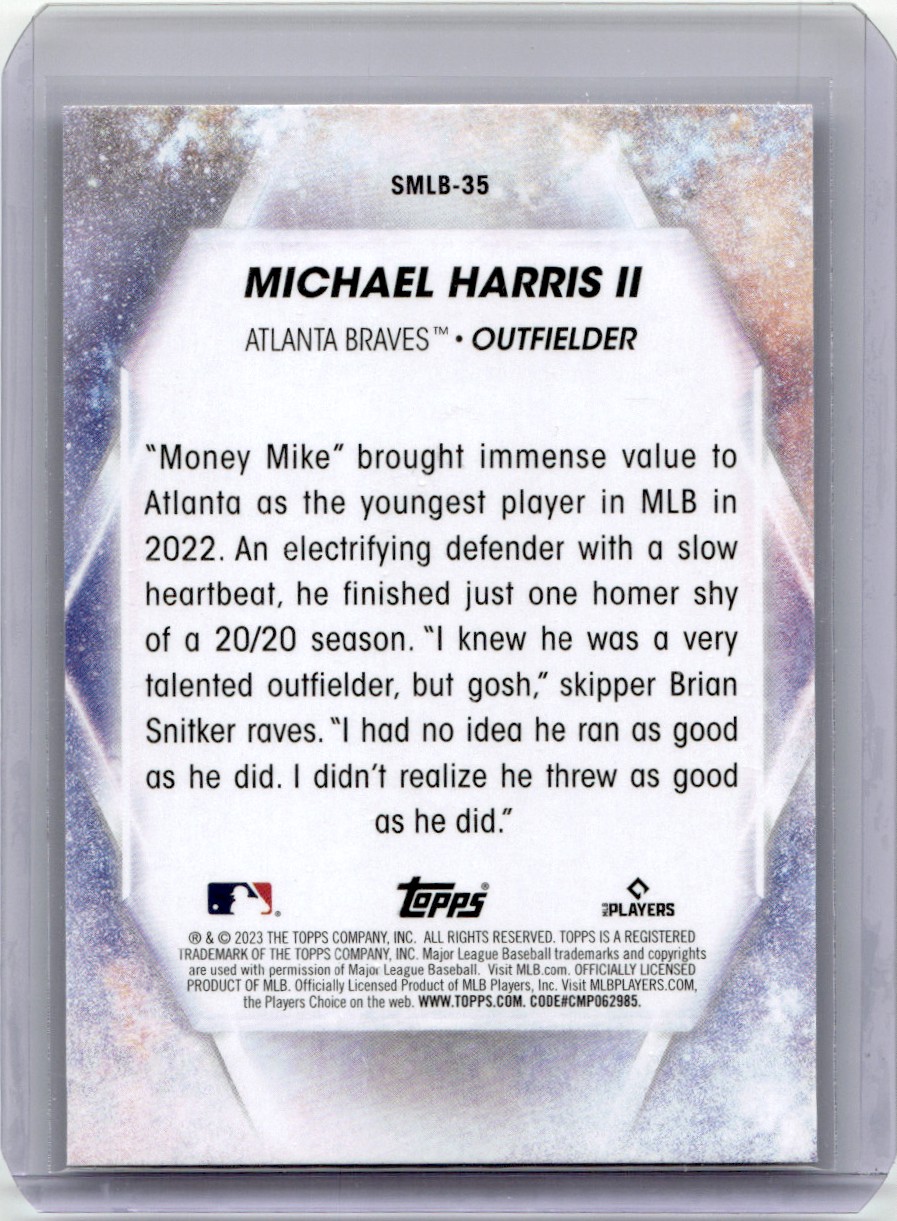 2023 Topps Stars of MLB Michael Harris II #SMLB-35 card back image