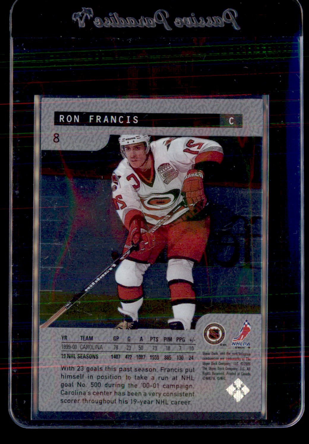1997-98 Upper Deck Ron Francis #8 card back image