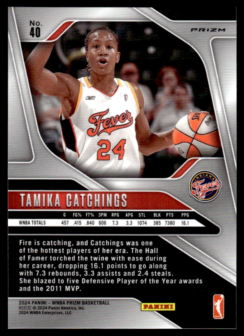 2024-25 Panini Prizm WNBA Logo Silver Tamika Catchings