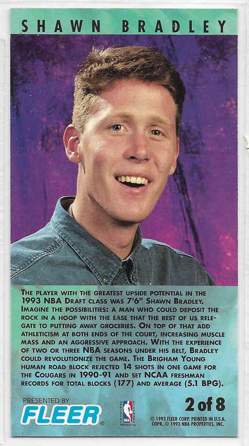 1993-94 Fleer NBA Jam Session Shawn Bradley #2 card back image