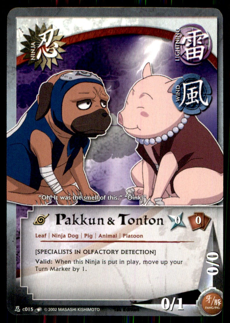 NARUTO ナルト トレーディングカード PAKKUN Naruto CCG Pakkun & Tonton #C015 Near Mint | eBay