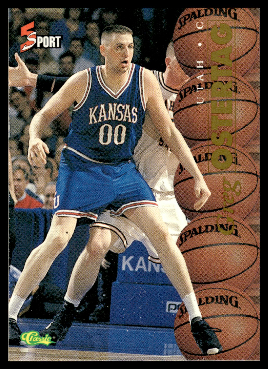 1995-96 Classic 5-Sport #26 Greg Ostertag Rookie Kansas Jayhawks