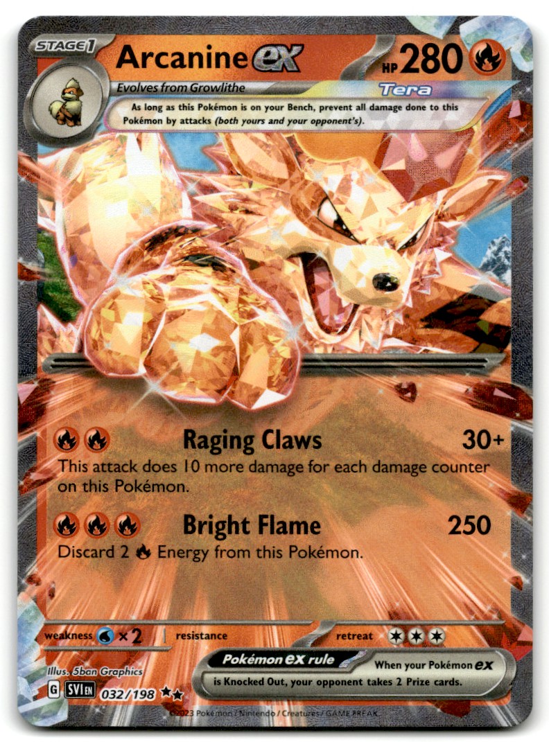 Pokemon Trading Card TCG Arcanine ex #32