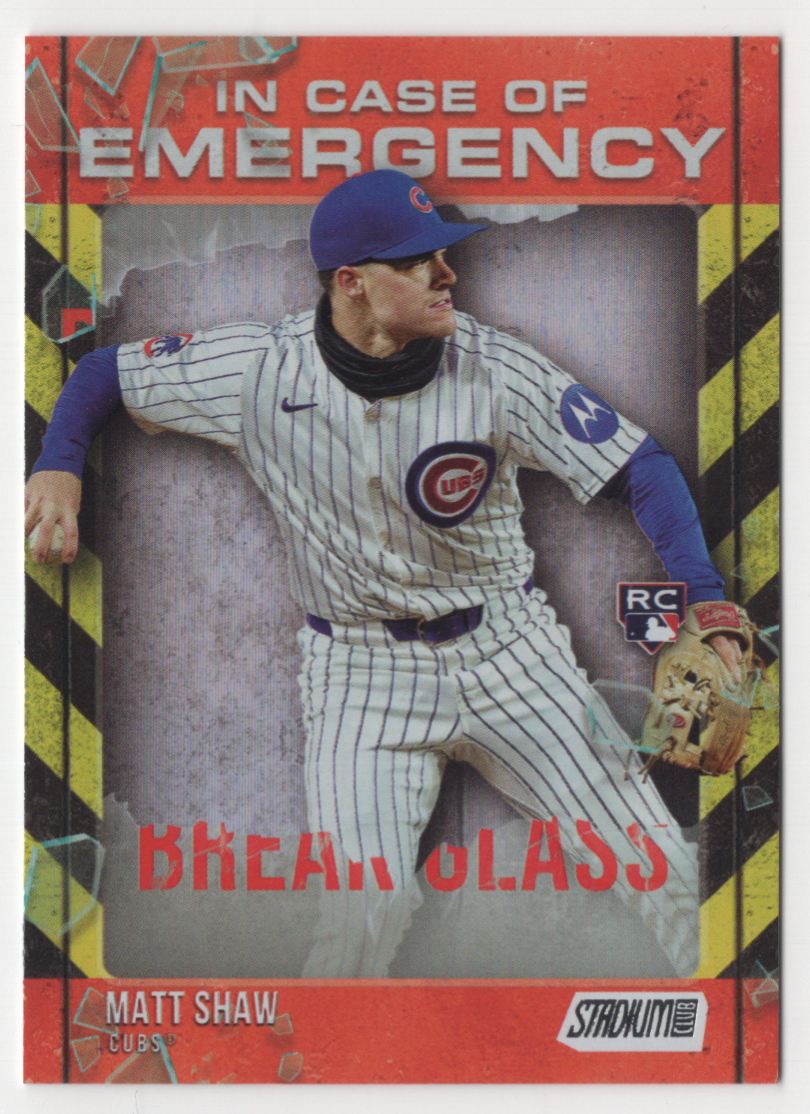 2025 Topps Stadium Club In Case... Matt Shaw RC Chicago Cubs #ICE 