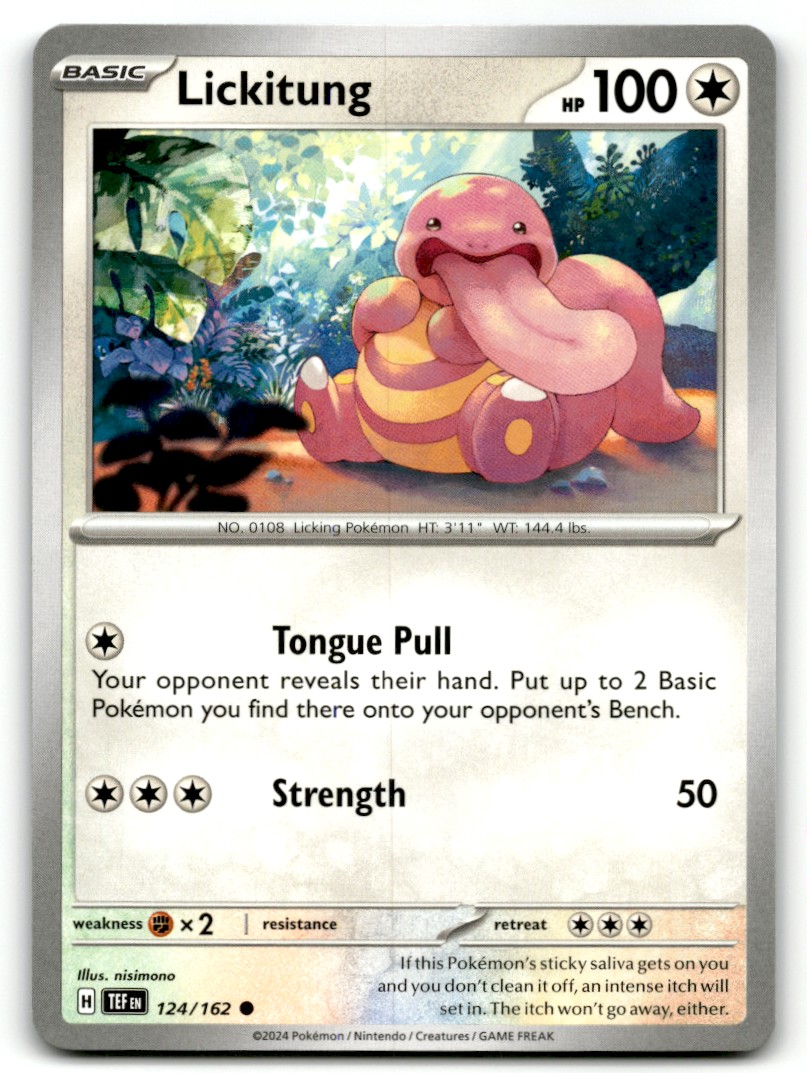 Pokemon Trading Card TCG Lickitung #124 | eBay