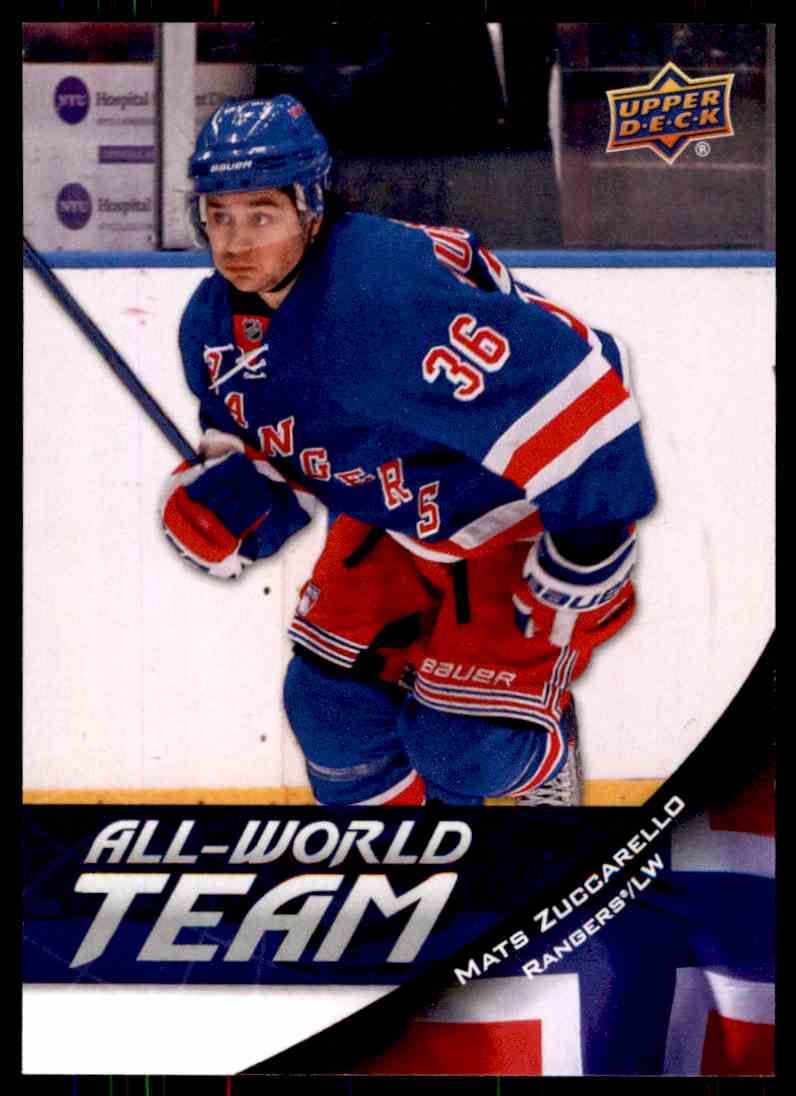 201112 Upper Deck Series One AllWorld Team Mats Zuccarello AW20 on