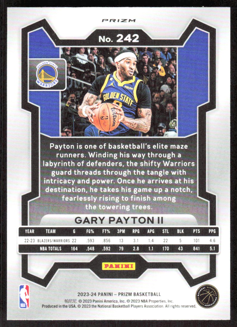 2023-24 2193C Panini Prizm SILVER PRIZM Gary Payton II