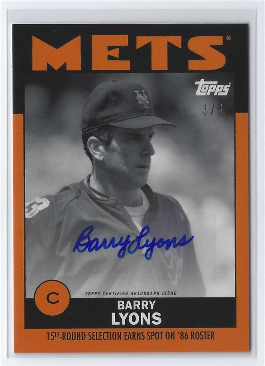 2021 Once Upon a Time In Queens Orange Barry Lyons #17A card front image