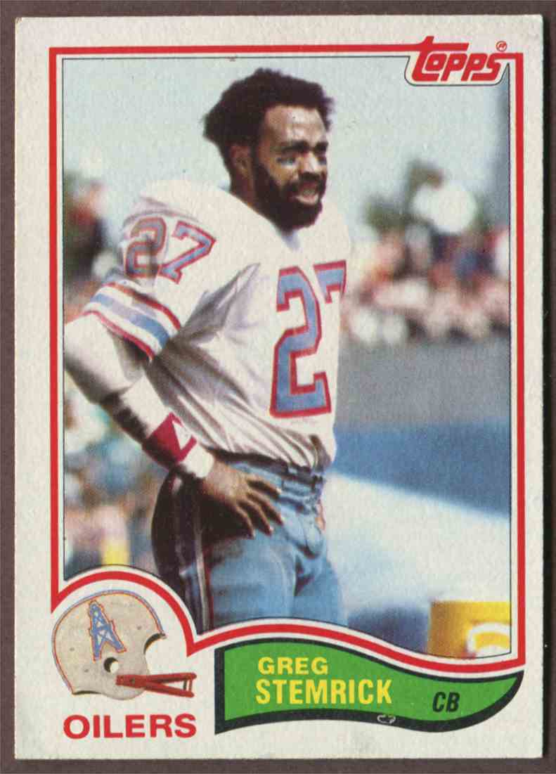 1982 Topps Football Greg Stemrick #106