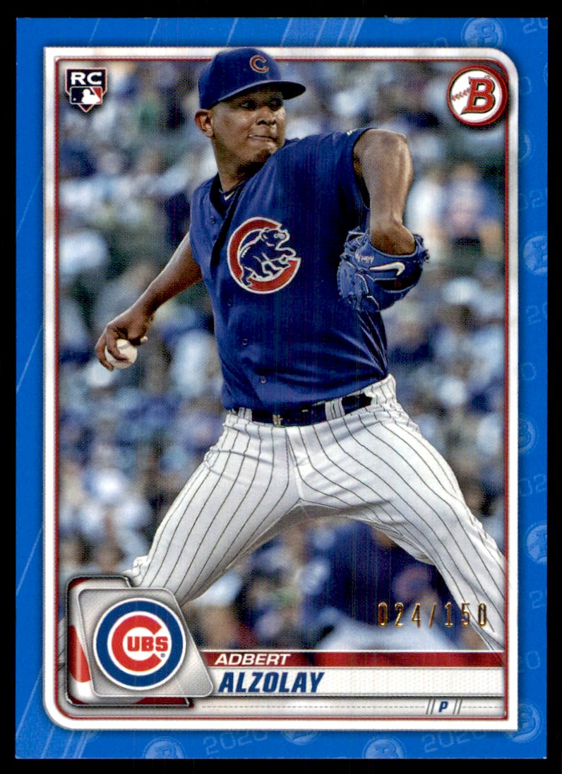 2020 Bowman Blue Adbert Alzolay 024/150 Chicago Cubs #19 UK