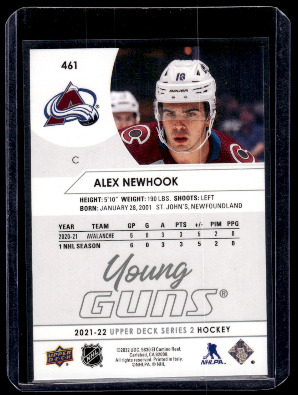 202122 Upper Deck Series 2 Young Guns Alex Newhook 461 on Kronozio 202122 Upper Deck Series 2 Young Guns Alex Newhook 461 on Kronozio