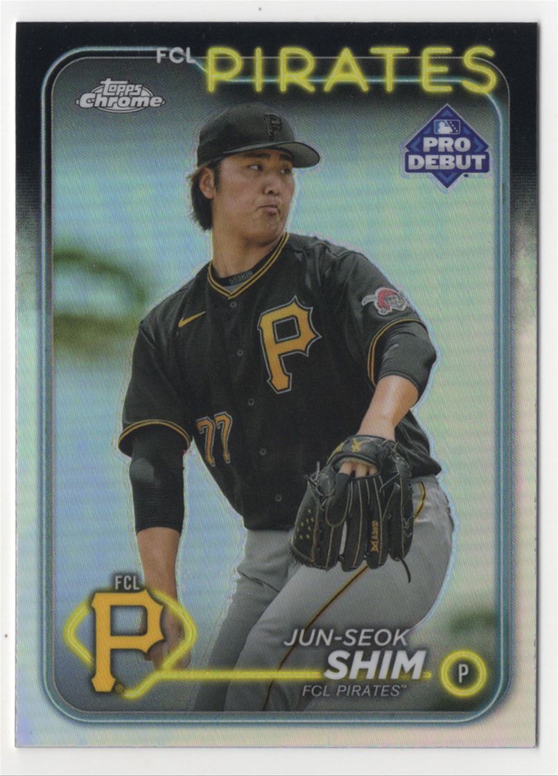 2024 Topps Pro Debut Chrome NNO# Refractor Jun-Seok Shim Pirates