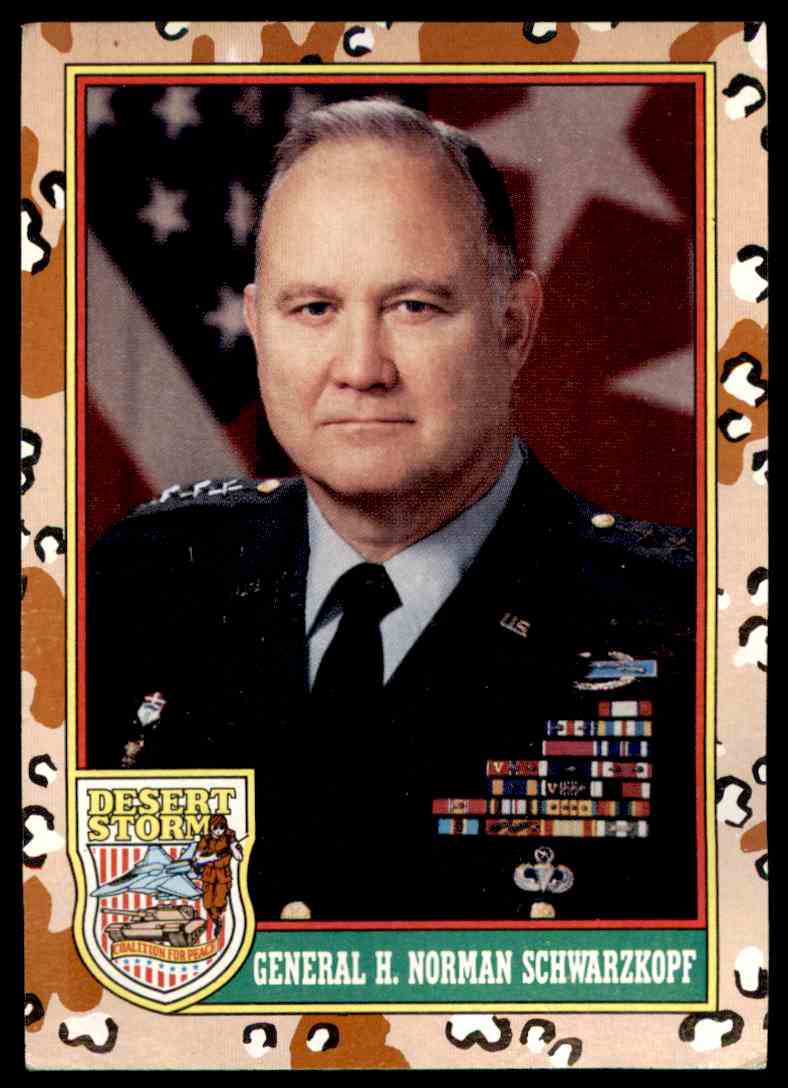 1991 Topps Desert Storm General H Norman Schwarzkopf 4 On Kronozio