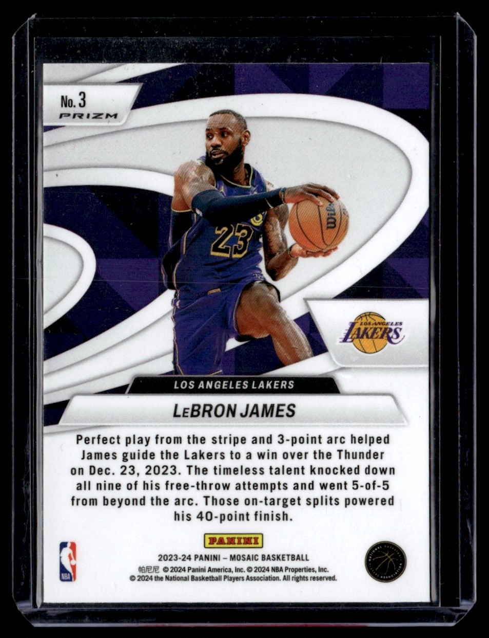 【490】 NBA カード LeBron James prizm 139シリ 490】 NBA カード LeBron James prizm 139シリ 2024-25 Panini