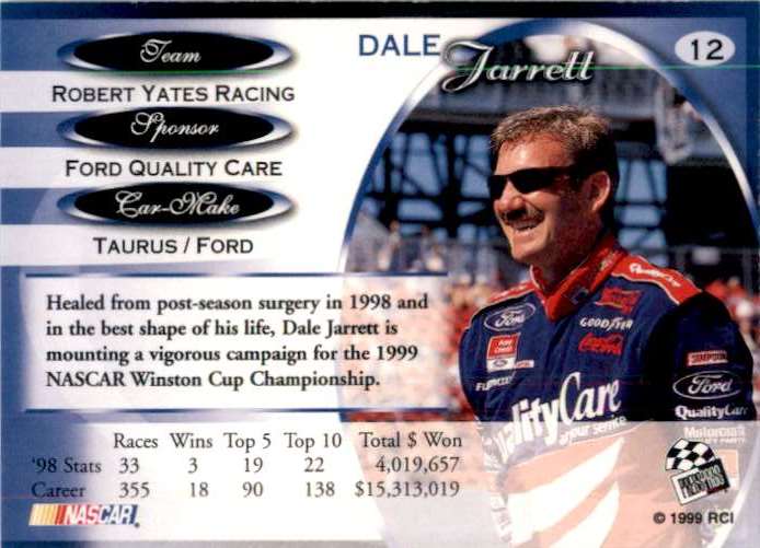 1999 Press Pass Premium Dale Jarrett #12 on Kronozio