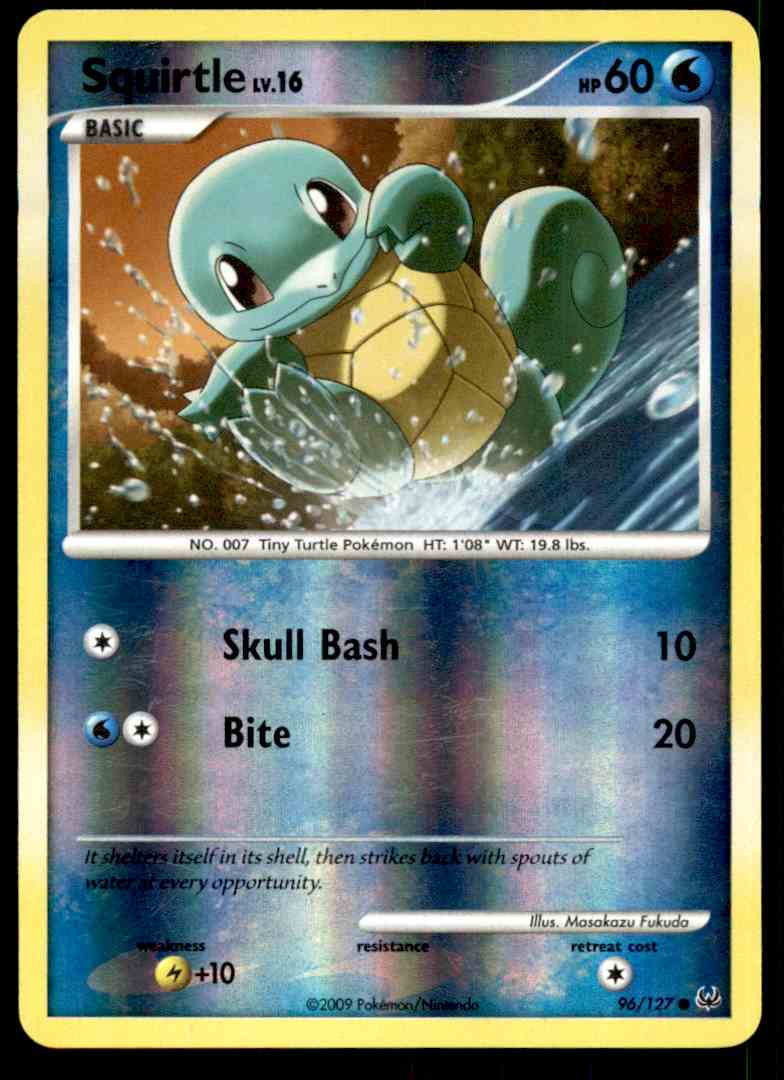 shiny squirtle pokemon card Amazon.com: - - 63/102 - Common Water Colorless Skull Bash (10) Water Squirtle (DPt-P Promo 9) -