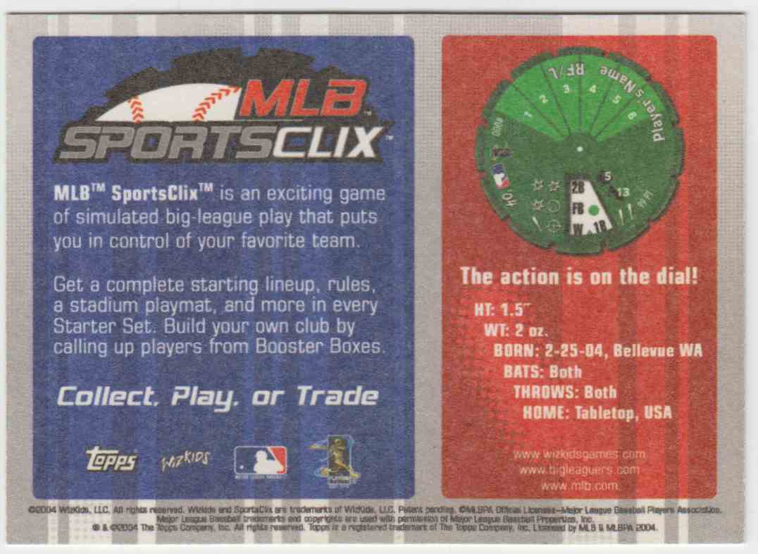 2004 Topps WixKids MLB SportsClix Randy Johnson / Mark Prior / Pedro Martinez card back image
