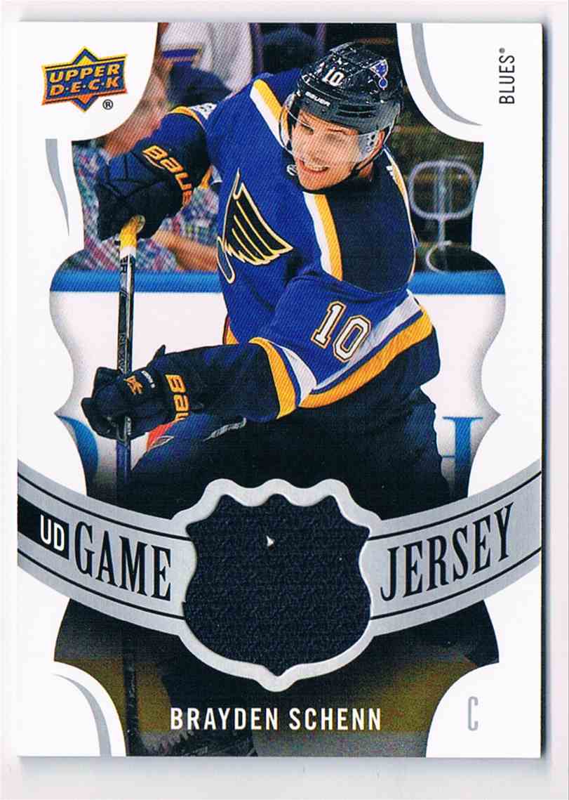 18 19 Upper Deck Ud Game Jersey Brayden Schenn Gj Br On Kronozio