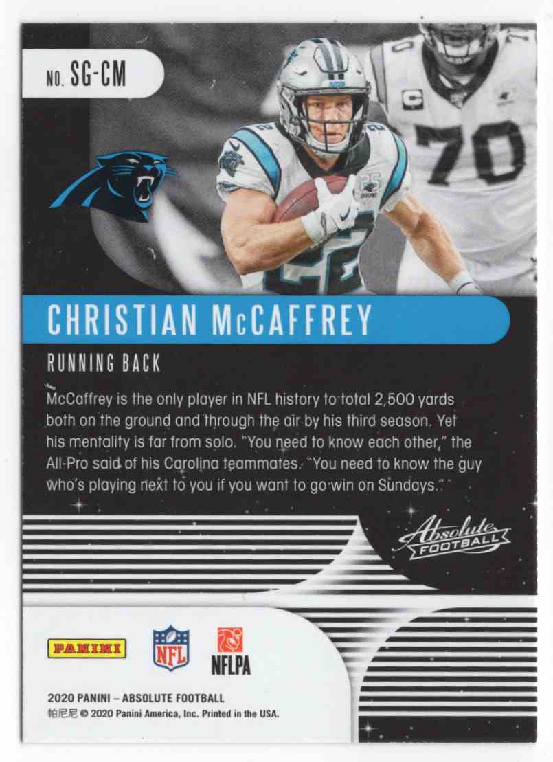 2020 Absolute Star Gazing Christian McCaffrey #7 card back image