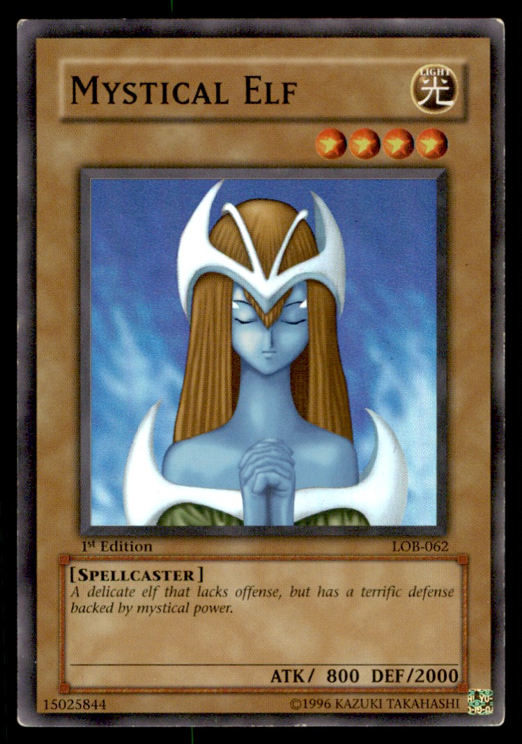 遊戯王　ホーリーエルフ　英語　MYSTICAL ELF 1st PSA10 Mystical Elf 1st Edition Near Mint Card YUGIOH LCYW-EN005