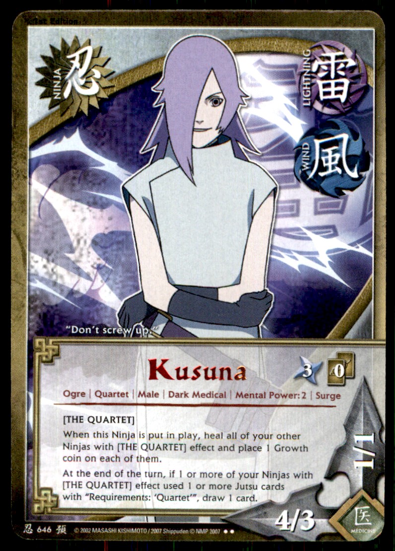 Naruto CCG Kusuna #646 Rainbow NM | eBay
