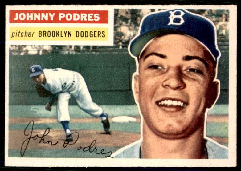 1956 Topps Nm Johnny Podres #173 on Kronozio