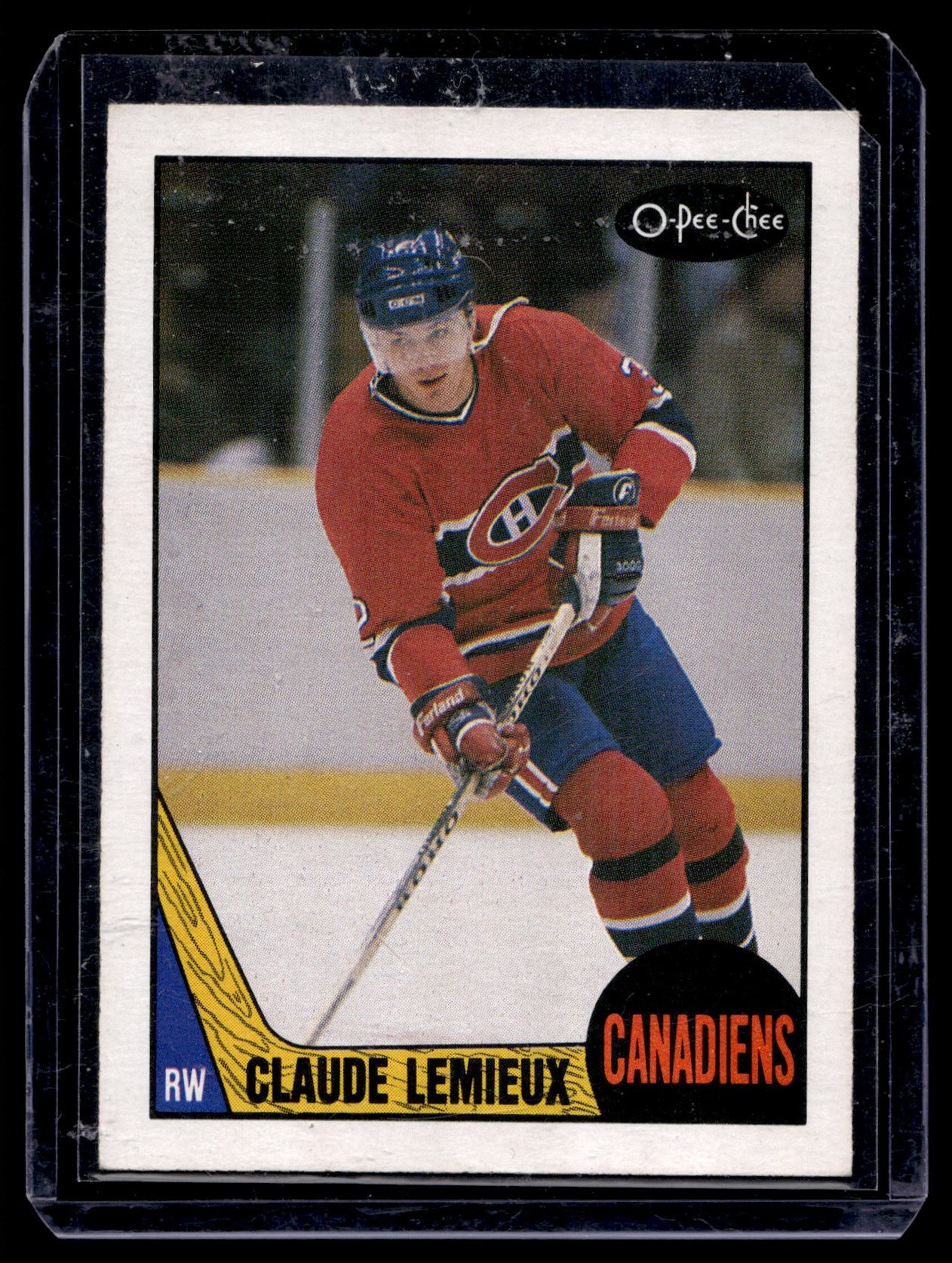 1987-88 O-Pee-Chee Claude Lemieux #227 card front image