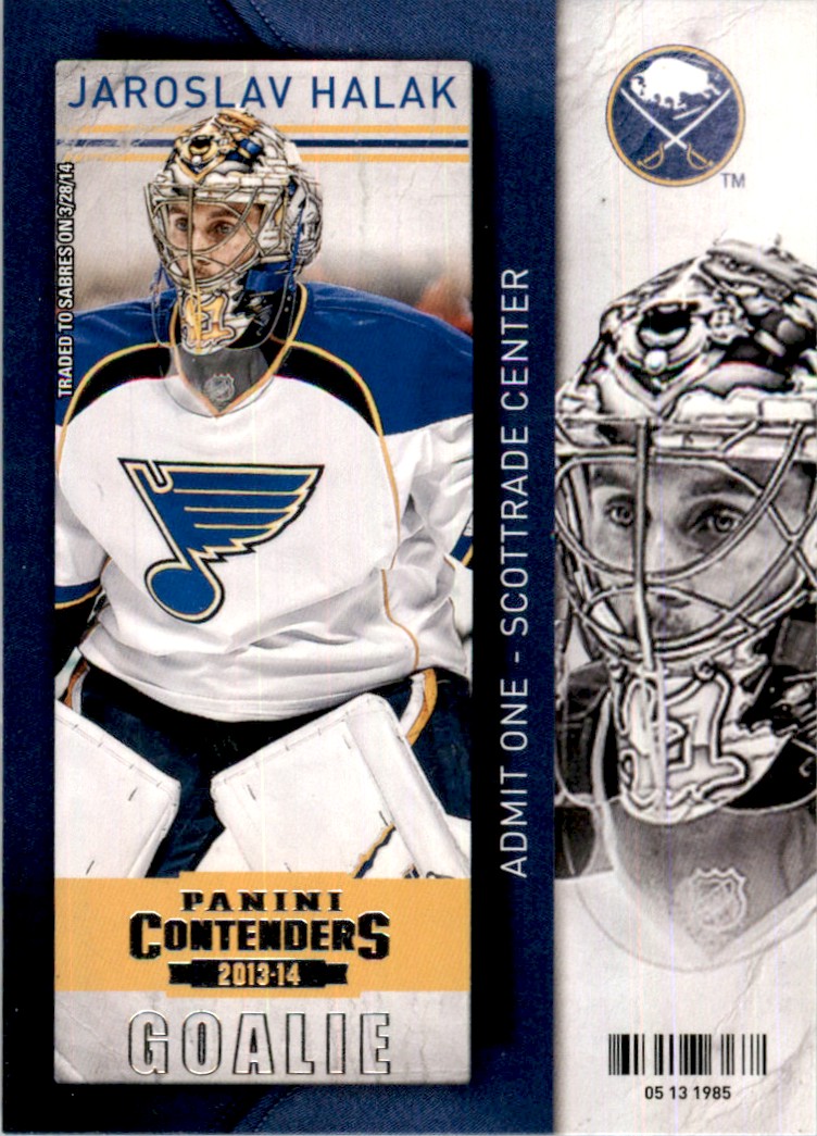 Jaroslav Halak 2013-14 Panini Contenders #7 Buffalo Sabres NHL Ice