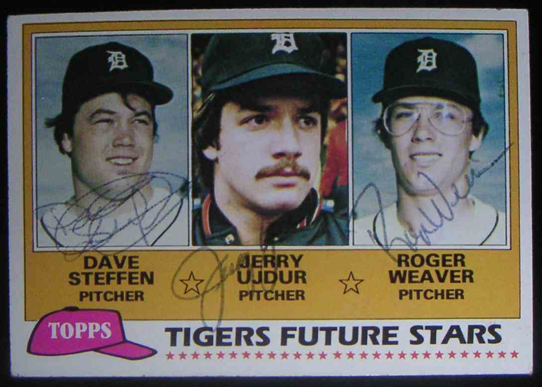 1981 Topps Tigers Future Stars Dave Steffen Jerry Ujdur Roger Weaver #626
