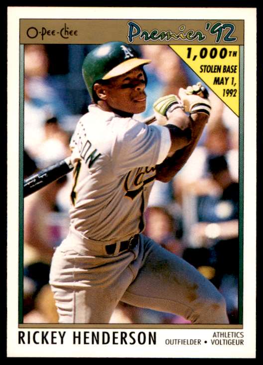 1992 O-Pee-Chee Premier Rickey Henderson #147