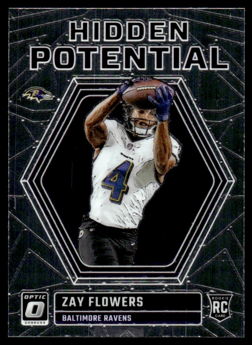 2023 Optic Hidden Potential Zay Flowers Rookie Baltimore Ravens