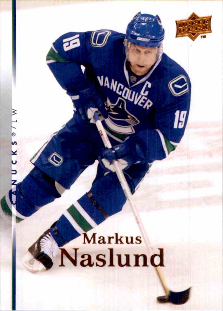 Markus Naslund ROOKIE Hockey Card UPPER DECK RARE Vancouver