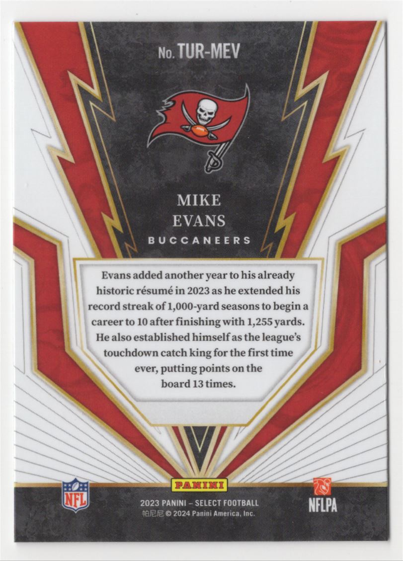 MOEVV Barnes Noble アメリカ　特典　トレカ　スイン 2023 Panini Select Turbocharged Mike Evans #TUR-MEV | eBay