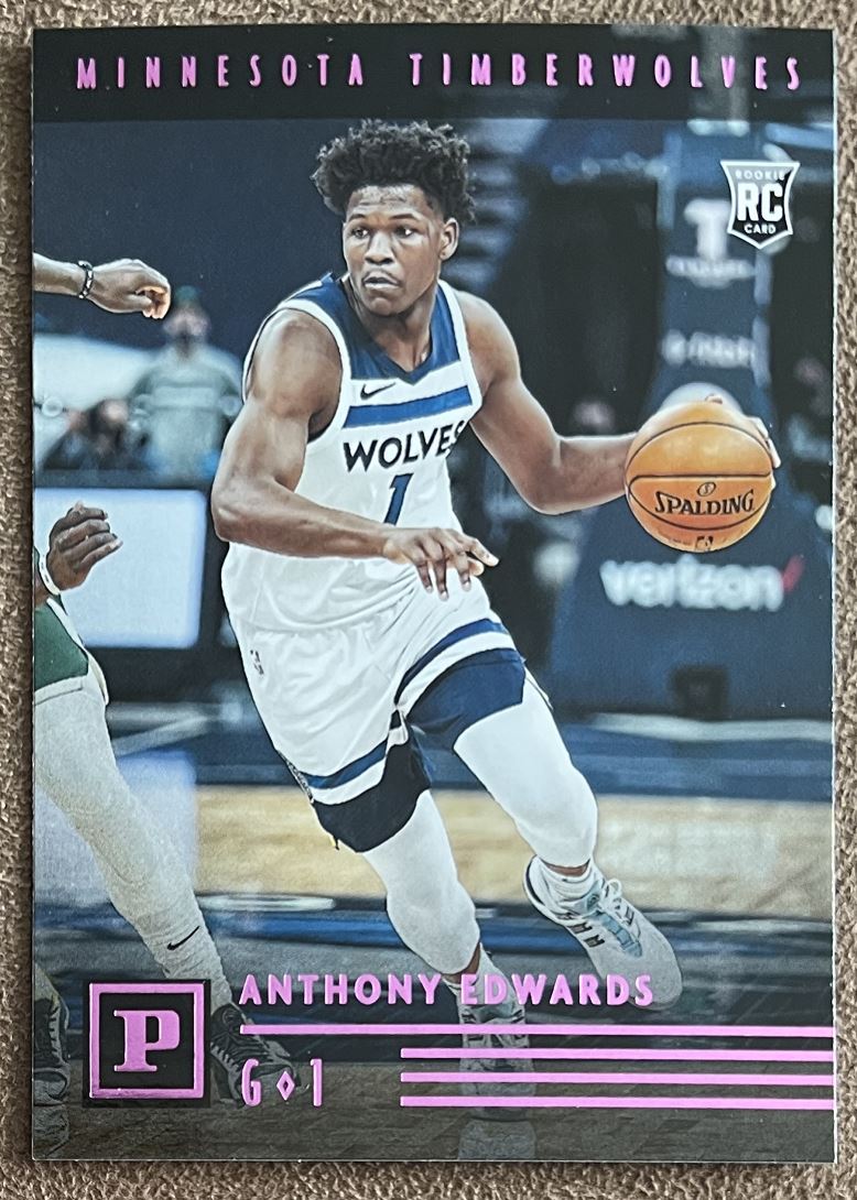2020-21 Panini Chronicles PINK Rookie Anthony Edwards Timberwolves