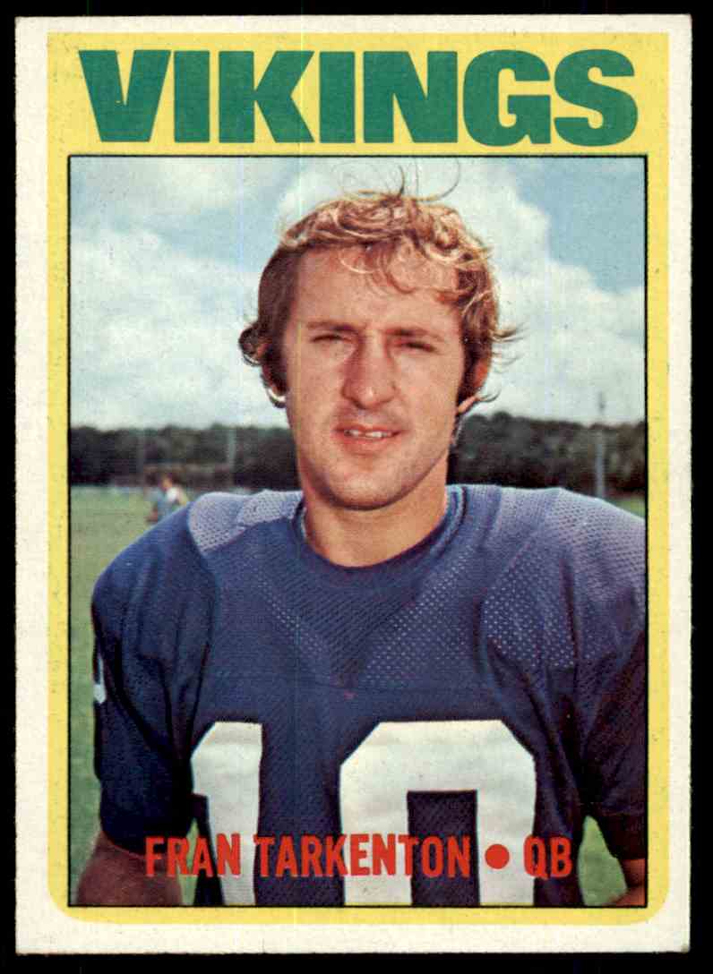1972 Topps Fran Tarkenton Viking #225 *Noles2148* Cs 10=Fs | eBay