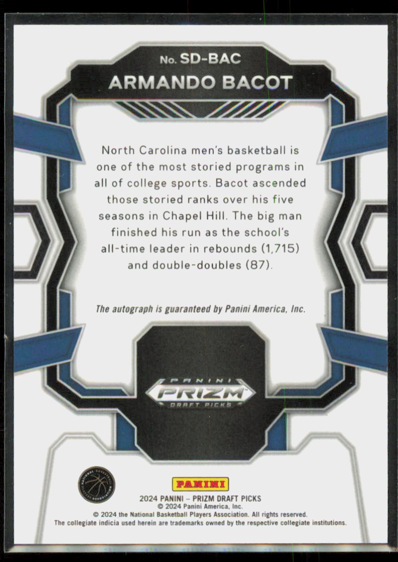 2024-25 Panini Prizm Draft Picks Signing Day Signature Armando