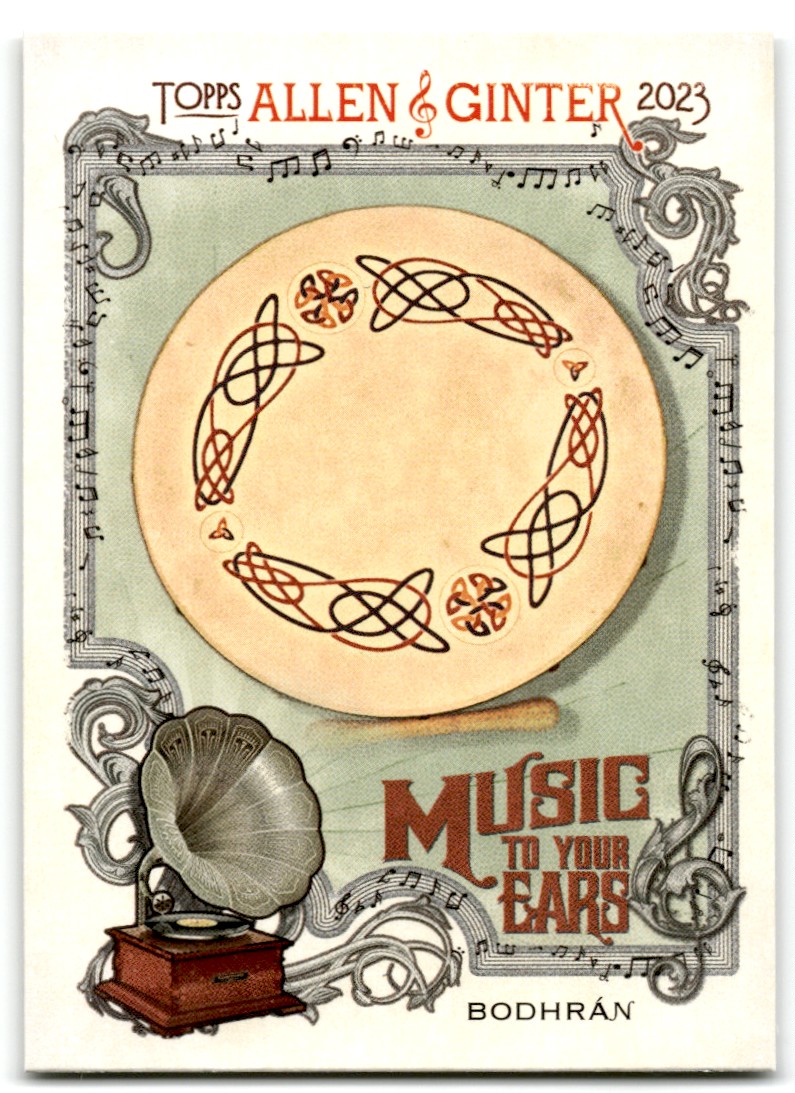 Budhran 2023 Topps Allen & Ginter Music To Your Ears Relic /200 バウロン アイルランド 楽器 珍品 楽器Relicカード
