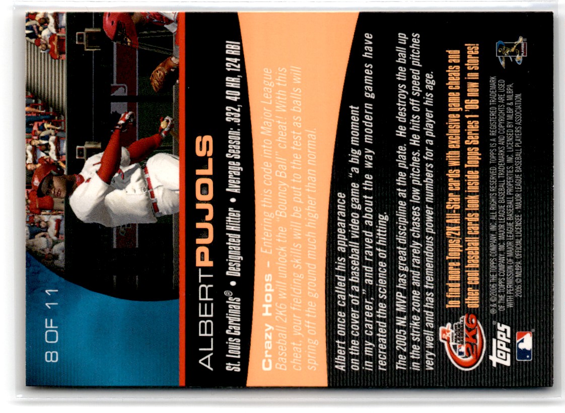 2005 Topps All-Star Stitches Relics Albert Pujols #ASR-AP on Kronozio