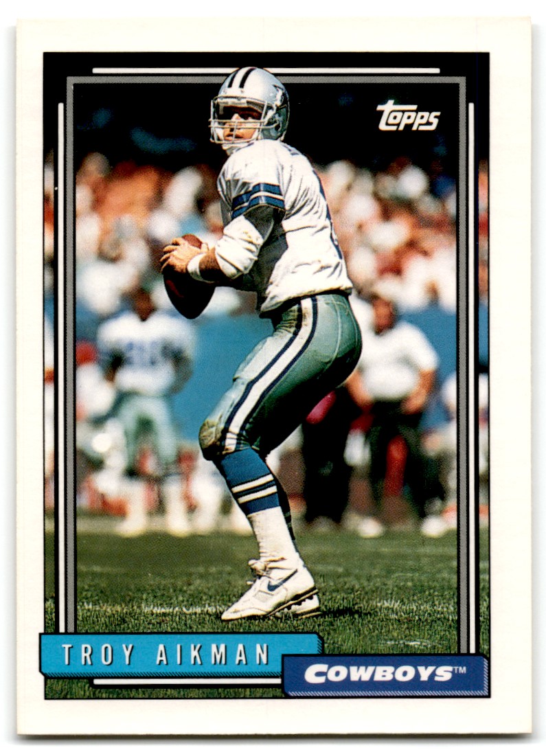 NFL USアメフト Dallas Cowboys TroyAikman '92 1992 Topps Troy Aikman Dallas Cowboys #744 | eBay