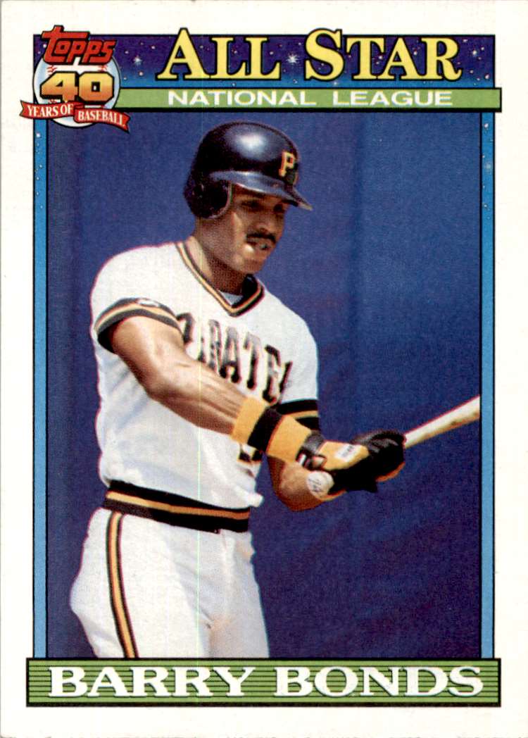 1991 Topps 40 Years Of Baseball Barry Bonds Pittsburgh Pirates #401 | EBay