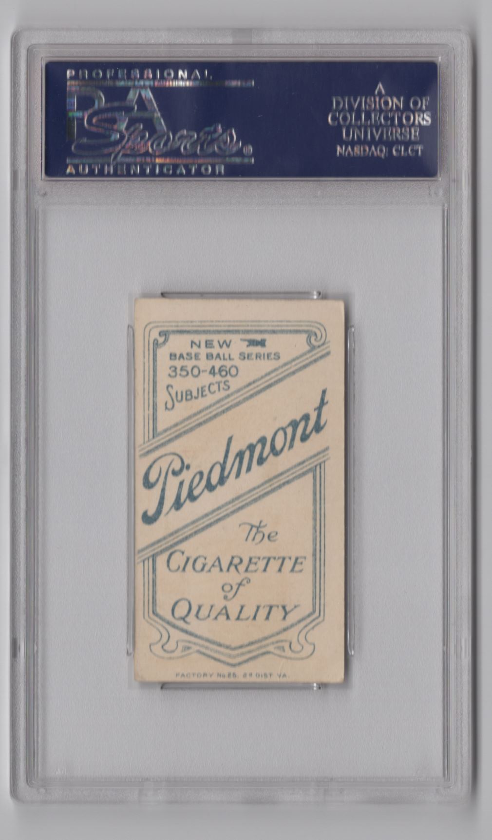 1909 PIEDMONT WHITE BORDER FRANK CHANCE PSA 4 CHICAGO CUBS BATTING 5 0f32ae08710d4c428649dccee195aea0 back