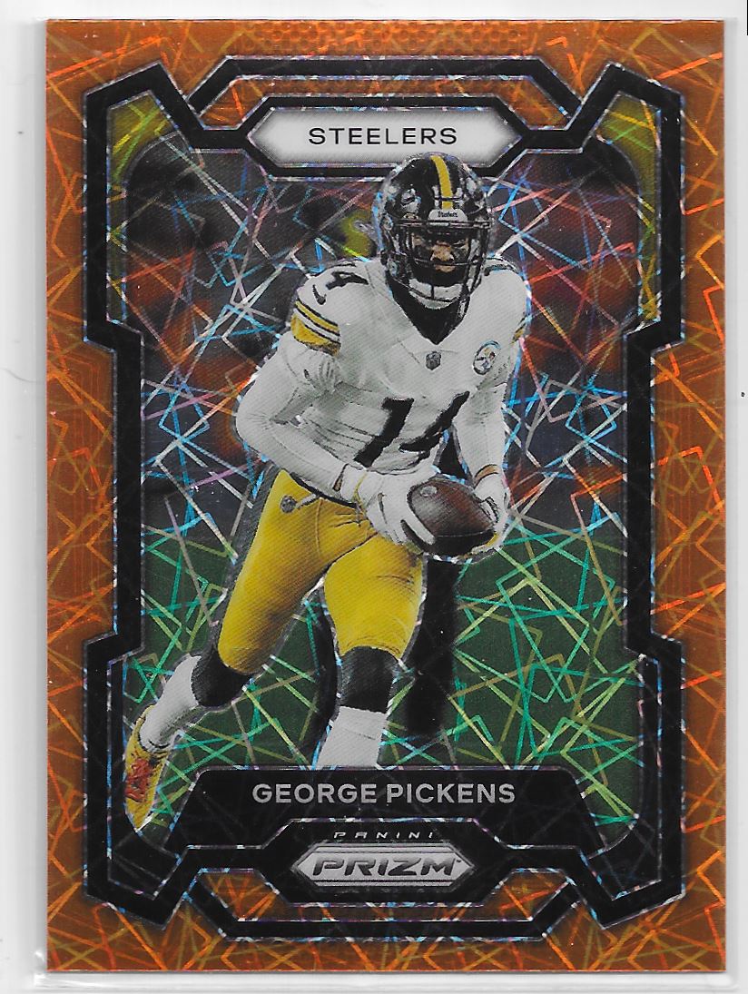 2023 Panini Prizm Orange Lazer Prizm George Pickens Pittsburgh