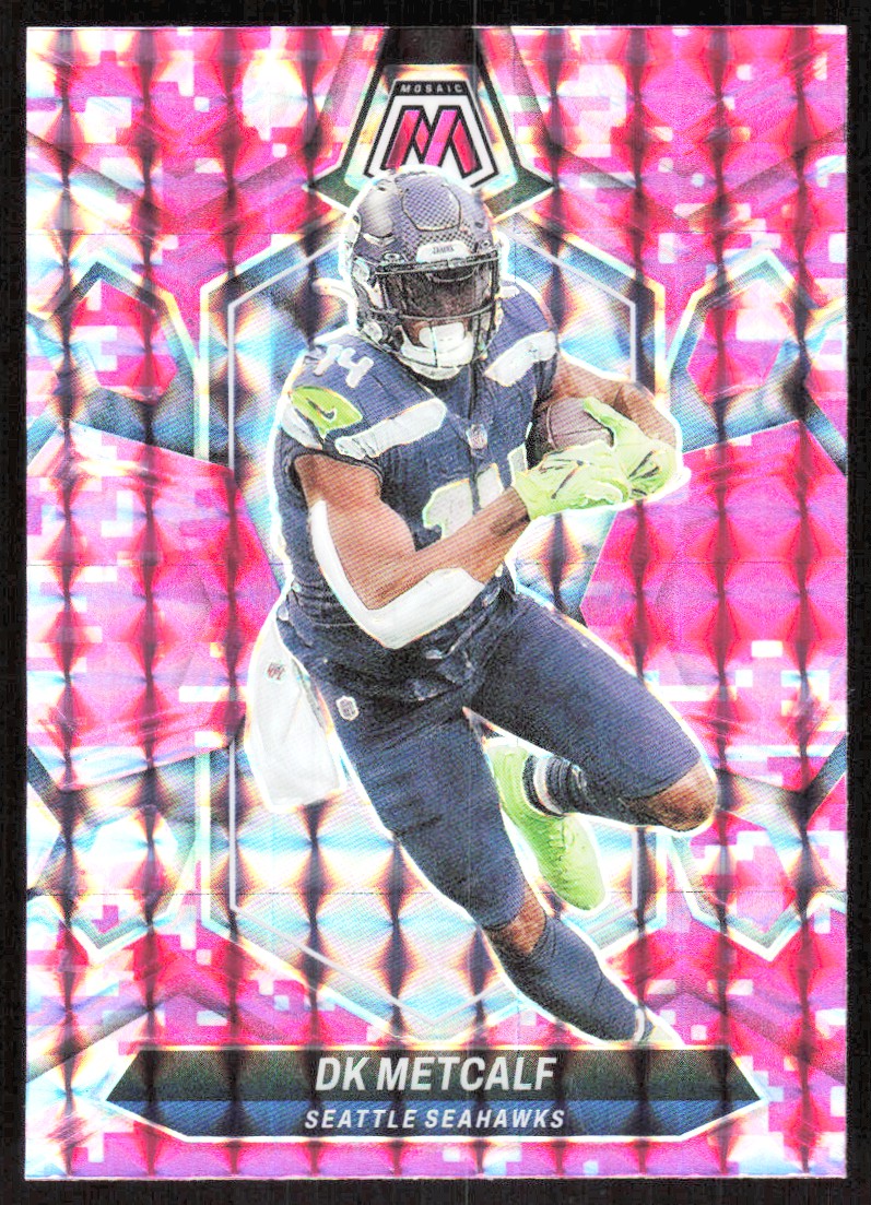 Martina コレクティブルカード #9991+MF 2024 510F Panini Mosaic Camo Pink PRIZM DK Metcalf Seattle