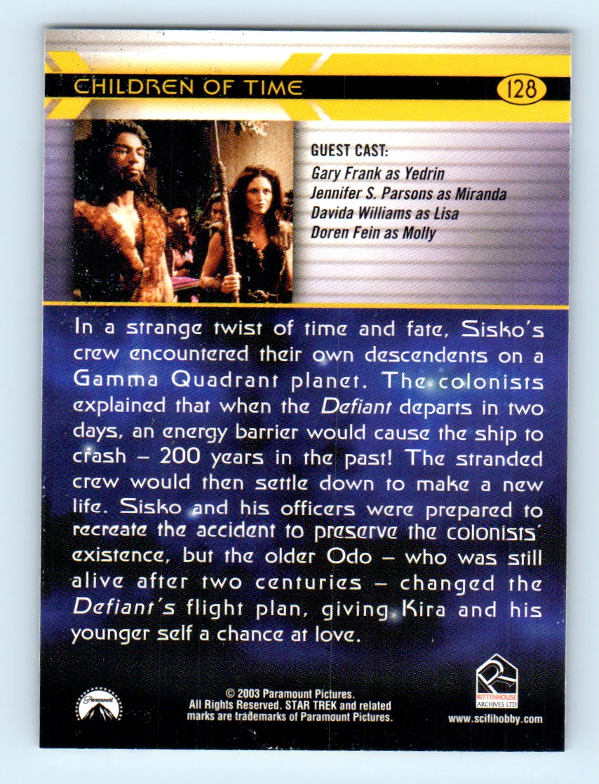 2003 Rittenhouse Star Trek Deep Space Nine #128 card back image