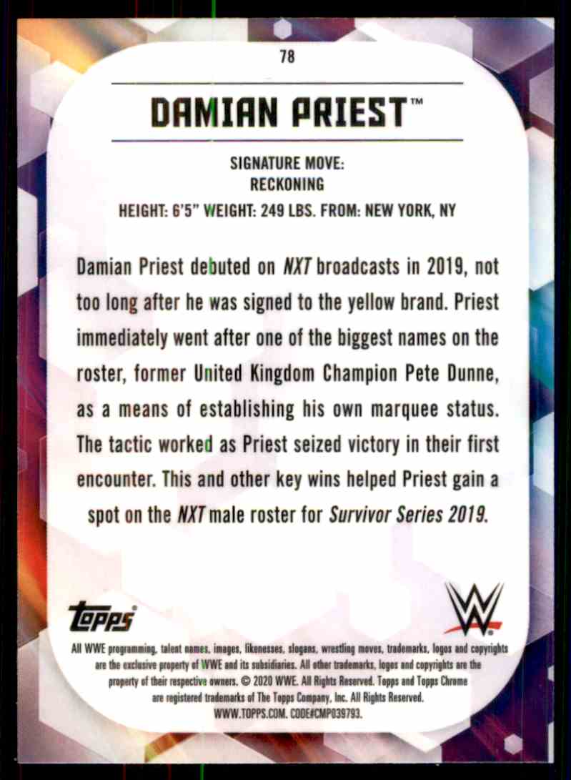 DIGITAL CARD Topps SLAM WWE Damian Priest PLATINUM Base VINTAGE 2020