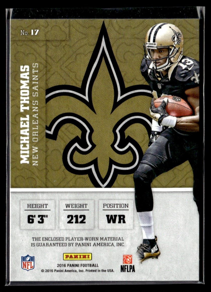 2016 Panini Squires Jerseys Michael Thomas Rookie New Orleans