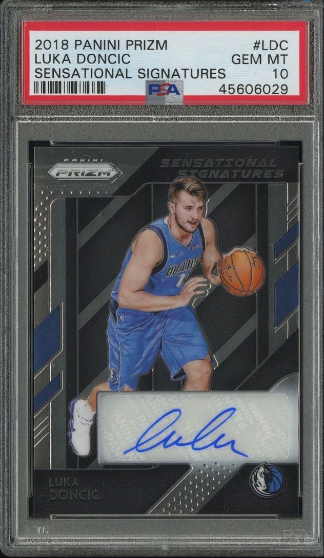 LUKA DONCIC 2018-19 PANINI PRIZM ROOKIE AUTOGRAPH RC AUTO PSA 10