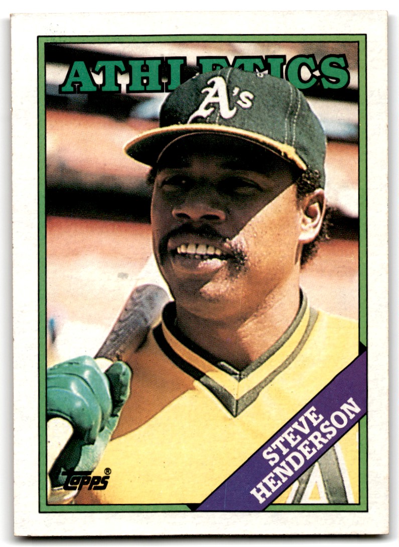 1988 Topps Baseball Card Steve Henderson Oakland Athletics