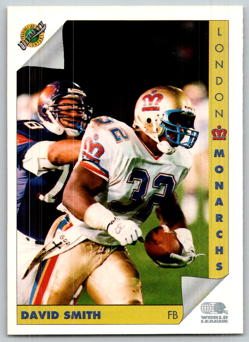 1992 ULTIMATE WLAF DAVID SMITH LONDON MONARCHS #68 | eBay