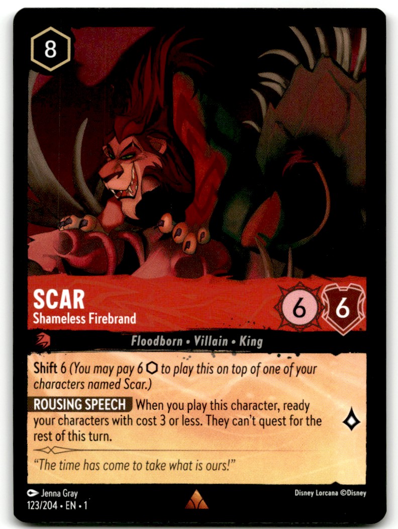 2023 Disney Lorcana Trading Card Scar #123 The First Chapter | eBay